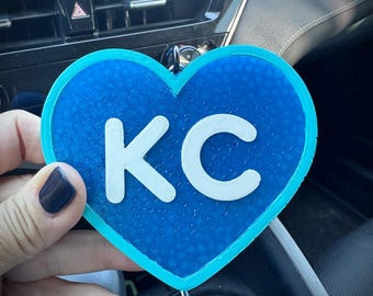 KC Heart Car Freshie | Kansas City Air Freshener | Long Lasting Car Scent | Rearview Mirror Hanging Freshie | Gift for KC Lover