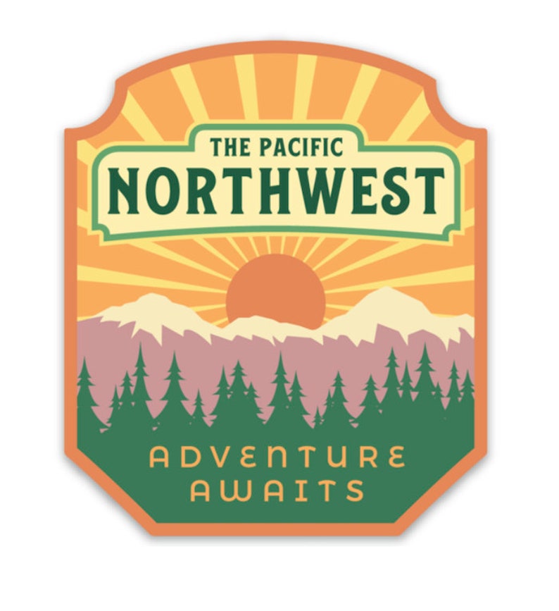Pacific Northwest Vinyl Sticker PNW Sticker Laptop Decal Etsy
