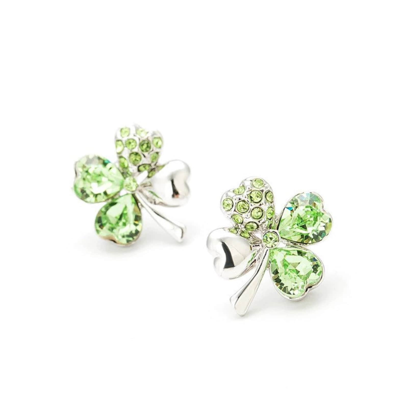 Four Leaf Clover Earrings Etsy