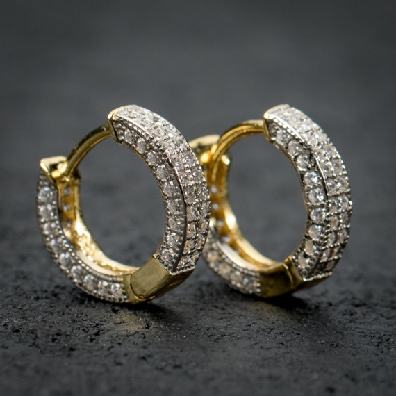 iced hoop earrings mens