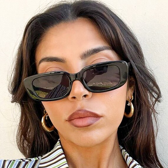 Square dark sunglasses sales