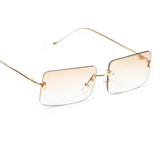 Rectangle sunglasses gold frame 2025
