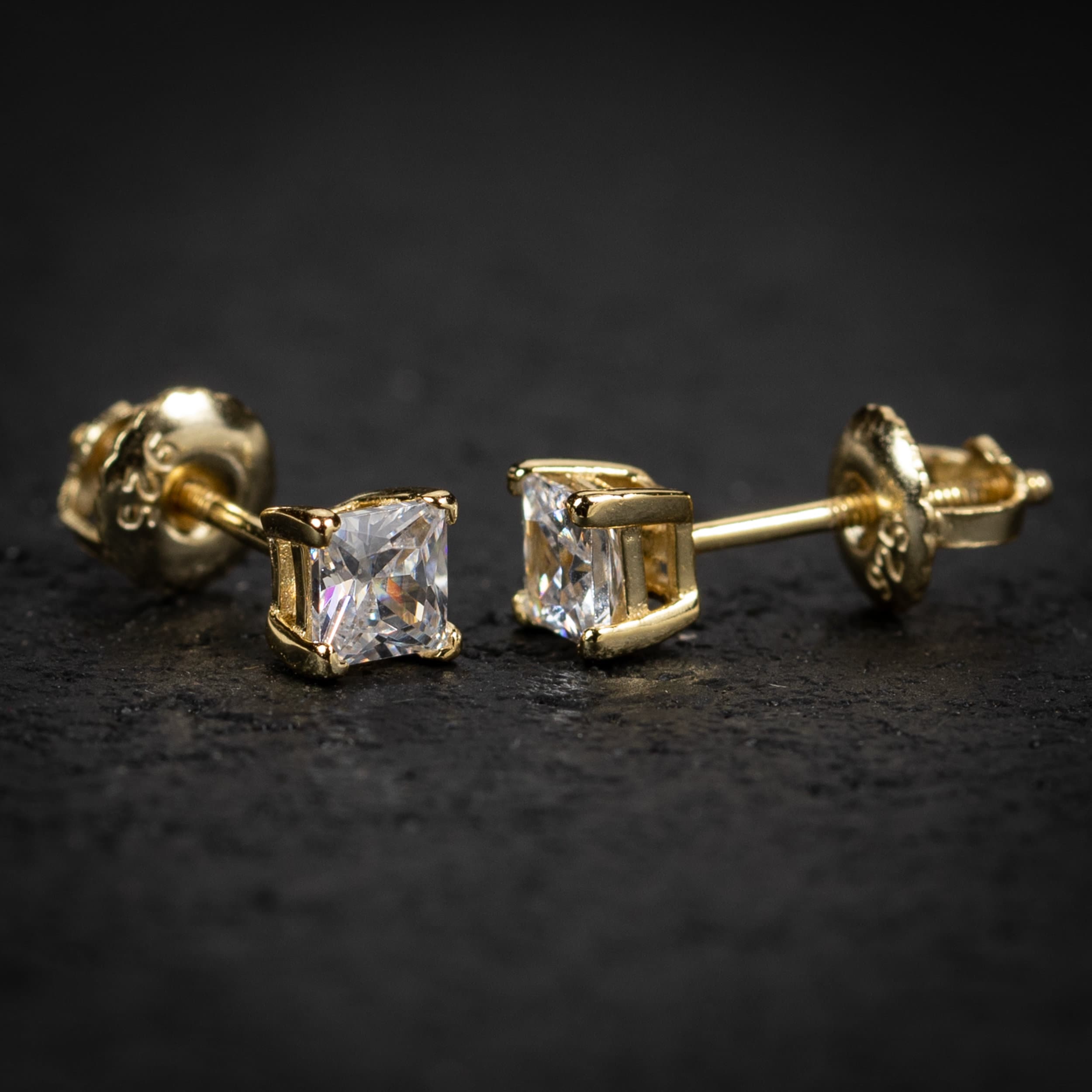 Mens 14k shop gold stud earrings