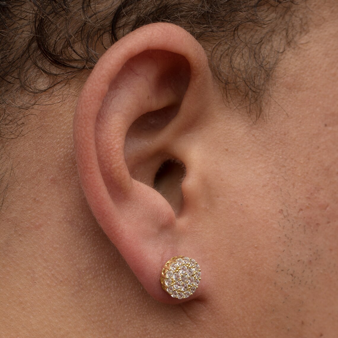 Mens flower diamond earrings Clearance