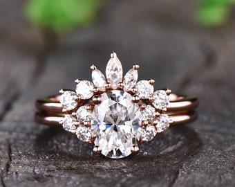Moissanite Engagement Rings Wedding Rings By Foneus On Etsy