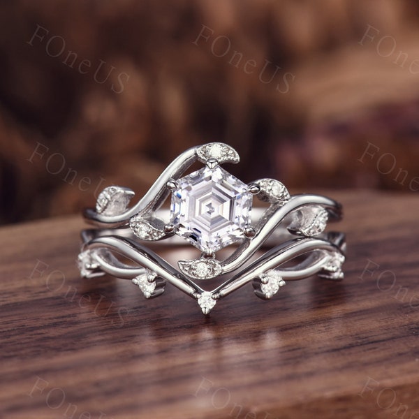 Wedding Ring Set Women Vintage Etsy