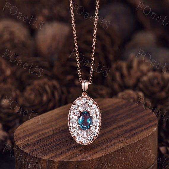 Alexandrite necklace etsy discount