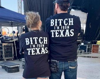 Viral "Bitch I'm From Texas" Comfort Colors Tee - Lone Star Pride