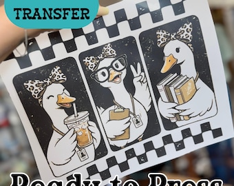 Retro Teacher Goose DTF Transfer, Teach Back To School Design