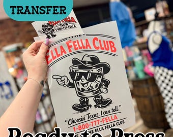 Ella Fella DTF Transfer SET, Country Concert Shirt Design, Ready to Press Transfers