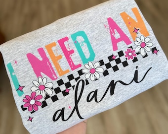 Alani Graphic Sweatshirt, Flowery Energy Drink Lover Shirt