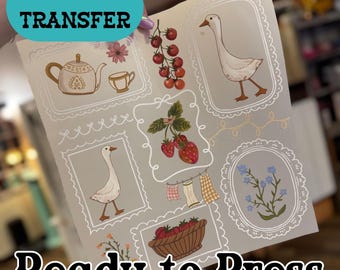Farmhouse Goose DTF Transfer, Cottagecore Kitchen Transfers, Vintage Country Shirt Print Ready to Press