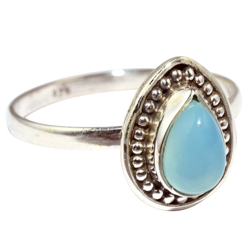 June Birthstone Vintage Ring Handmade Ring Pear Ring Pear Stone Ring Fresh Water Pearl Gift For Her Gemstone Ring Bohemian Ring