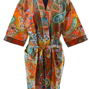 100 % Cotton Kimono Robes Beautiflu cotton Kimono Dress Eapress Delivery Dressing Gown Cotton Kimono Free Delivery