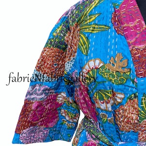 Kantha Kimono Robe Bath Robe Japanese Kimono Kantha Kimono Robe Beach Wear Cotton Robe Floral Kimono