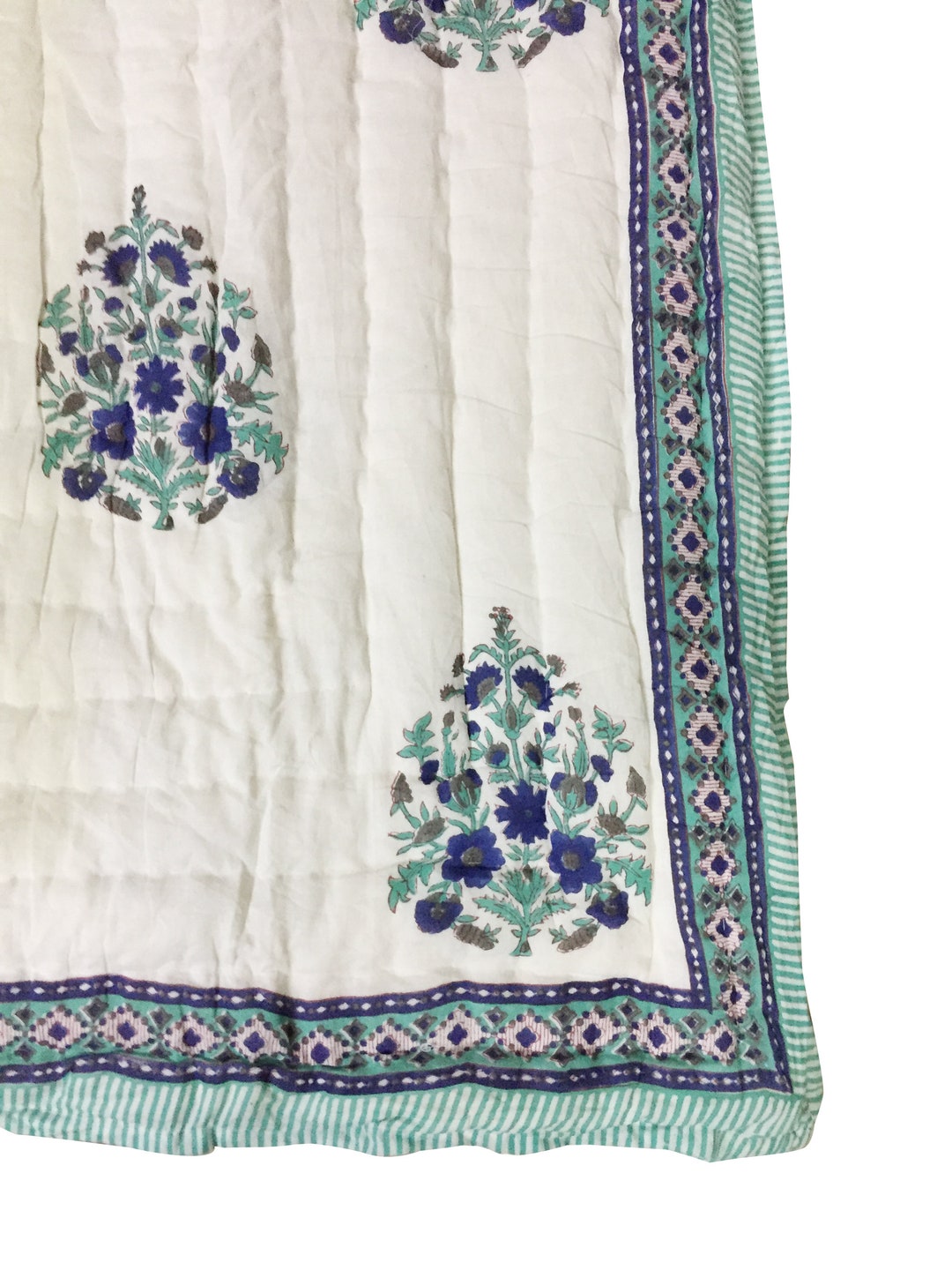 Handmade Rajai Hand Block Print Quilt, Handmade Floral Jaipuri Cotton Rajai - Etsy