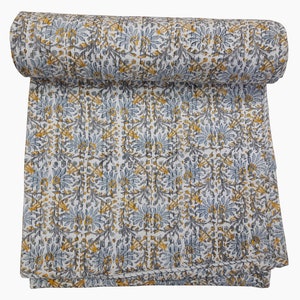 Vintage Kantha Quilt Indian Kantha Quilt Kantha Bed Cover Cotton Blanket Gudari