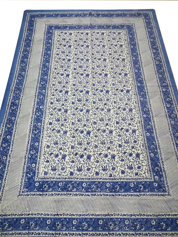 New Indian  Handmade Cotton Table Cloth Hand block Print Table Mat