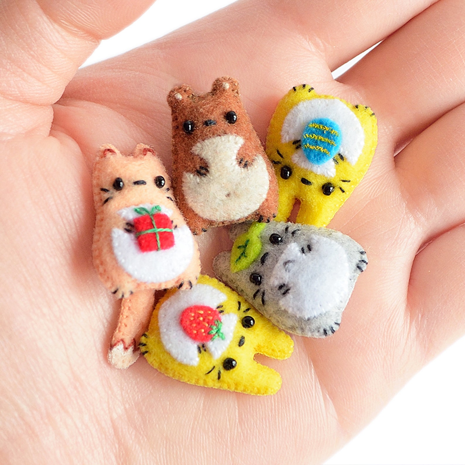 Tiny Plushies Set Mini Animals Gift Tiny Stuffed Animals Etsy