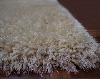 White Color Large Quality Shaggy Shag Rug Carpet Area Rug Etsy