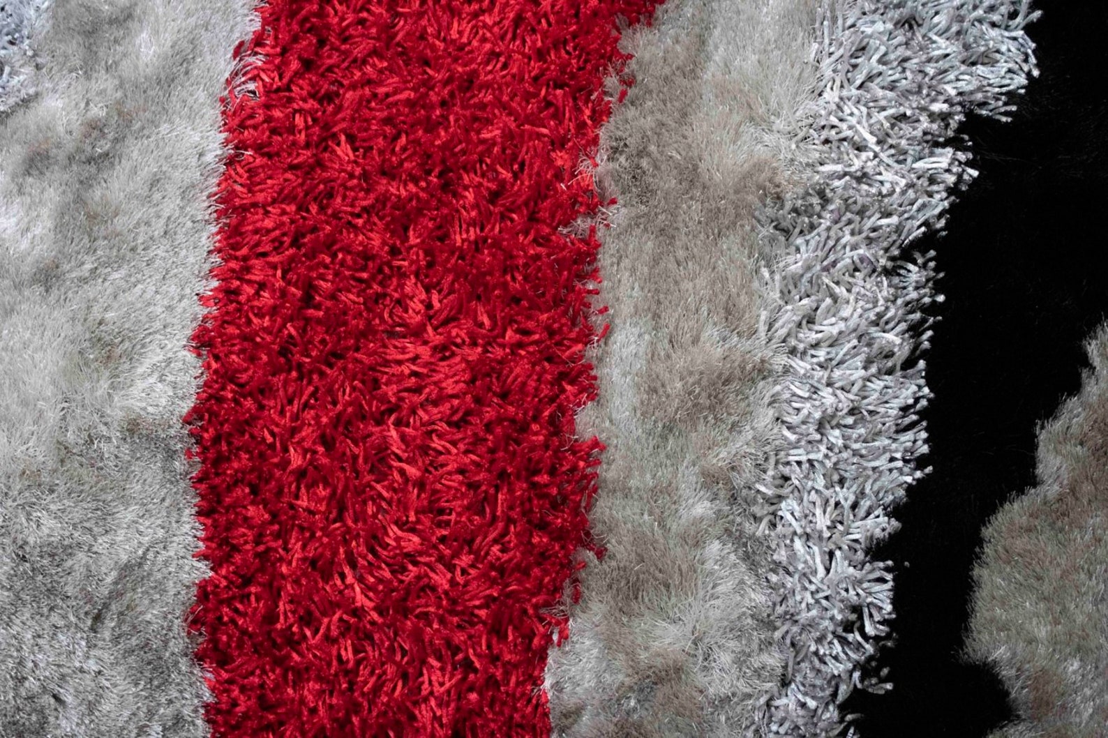 5'x7' Red Black Light Gray 3D Shag Rug Hand Tufted Etsy