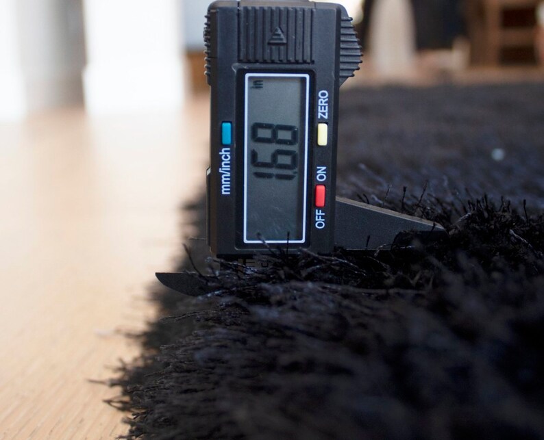 8x10 Black Jet Black Shag Shaggy Superior Area Rug Soft Rug Etsy