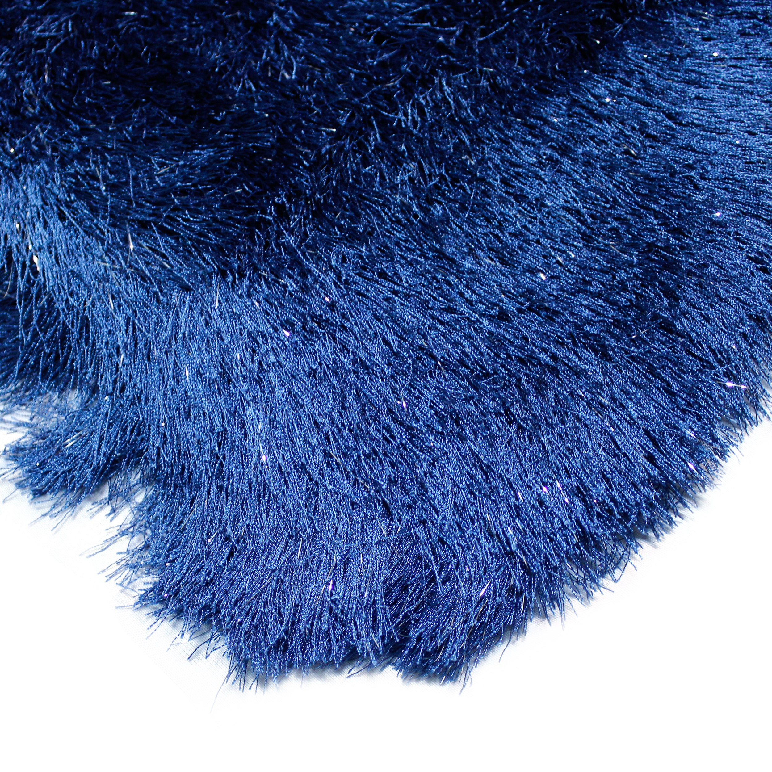 Azul oscuro marino 5x7 brillo brillo Shag Shagy área | Etsy