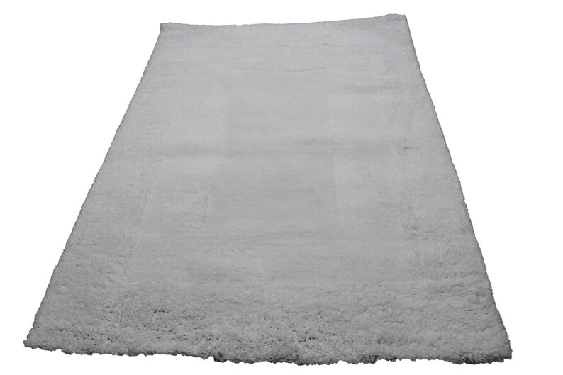 Flokati Area Rug 8ft X 10ft White 100 Polyester Level Gy