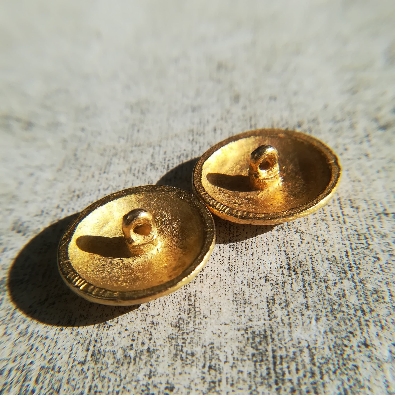 Vintage Buttons Gold Buttons Collectible Button Set Etsy