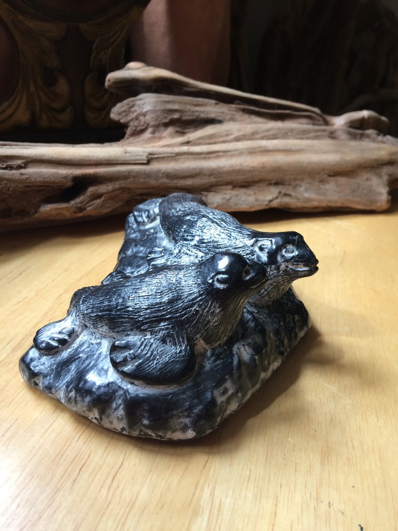 Al Wolf Seal Soapstone Sculpture Made in Canada Seal Etsy