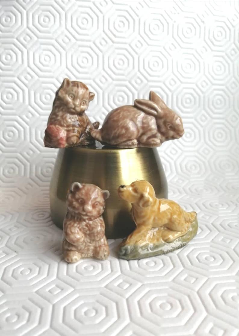 Red Rose Tea Figurines Wade Whimsies Wade Figurines Etsy