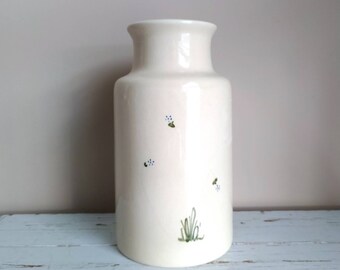 Large Vase || Ginger Jar || Potpourri Jar || Succulent Holder || Decorative Vase || Hand Painted Pottery