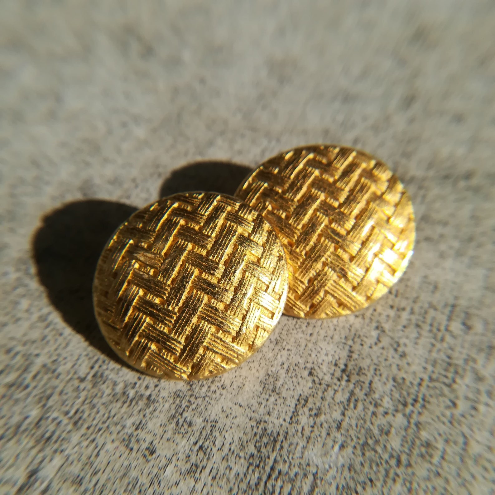 Vintage Buttons Gold Buttons Collectible Button Set Etsy