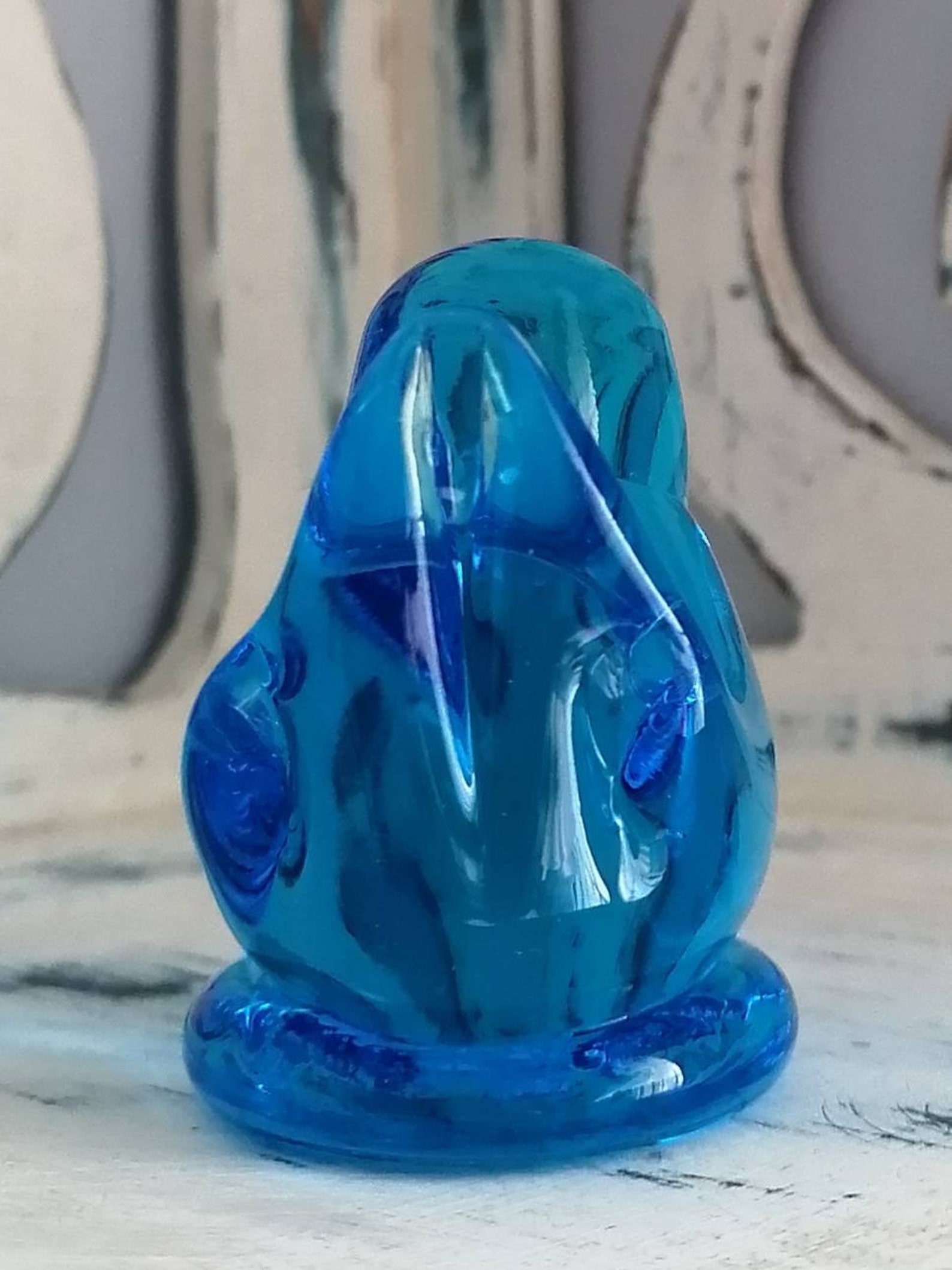 blue glass birds by leo ward