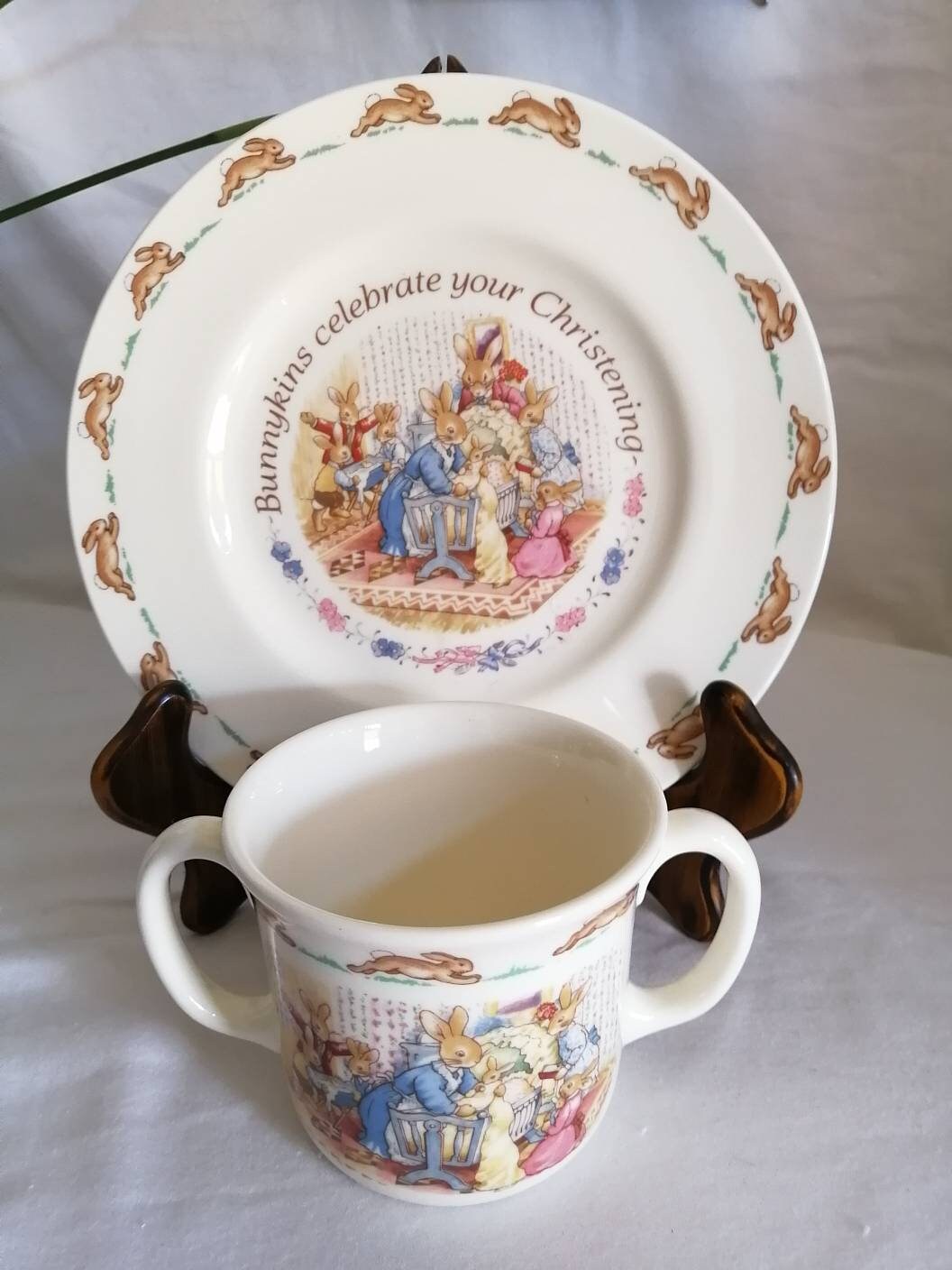 Bunnykins Christening Set Royal Doulton Collectible Etsy Canada