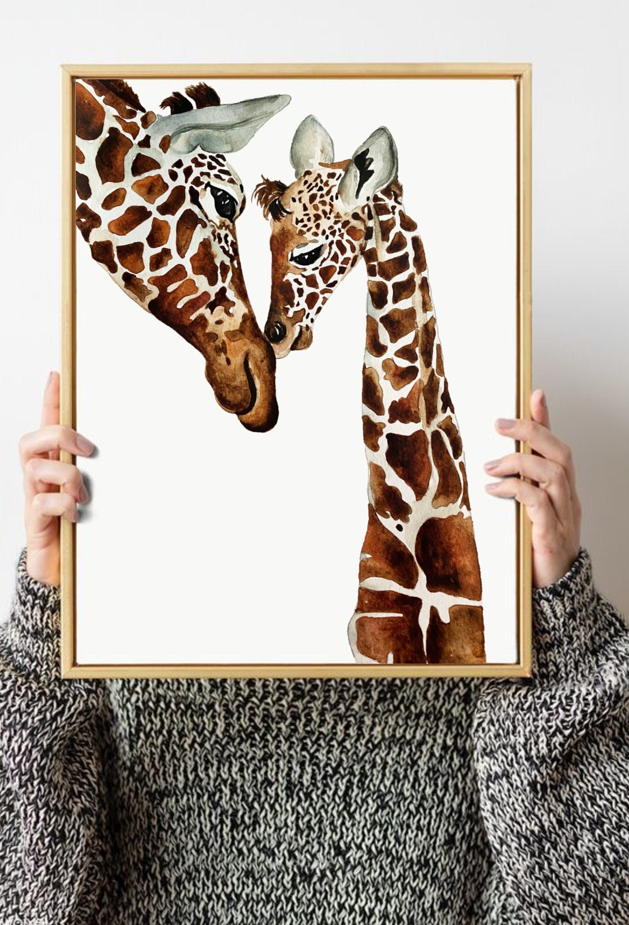 Giraffe Druck Giraffe Kindergarten Fine Art Print Giraffe | Etsy