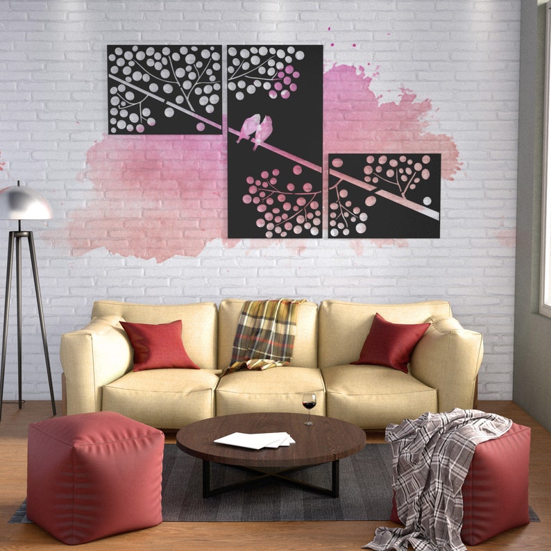 Love birds Metal Wall Decor Metal Wall Hanging Etsy