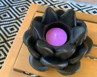 Small Concrete Lotus - Candle Holder Home Decor Small Succulent Planter