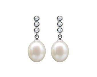 Freshwater Pearl Earring with 925 silver-Calm