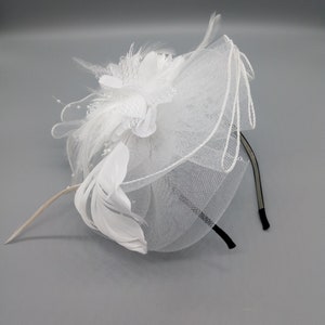 White Fascinator with hair band