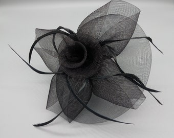 Black Fascinator with hair clip