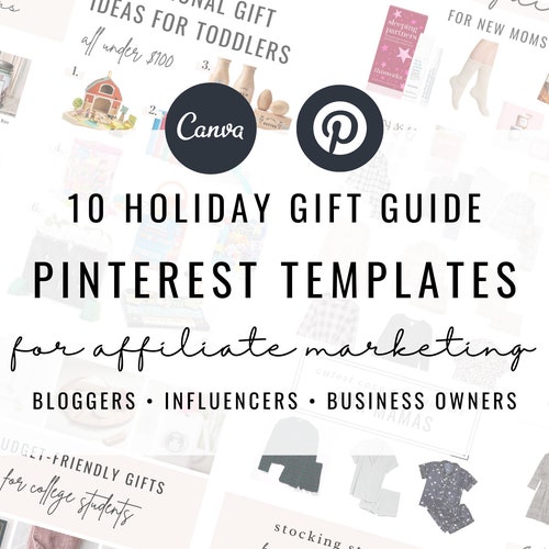 Affiliate Gift Guide Templates for Canva Canva Gift Guide Etsy