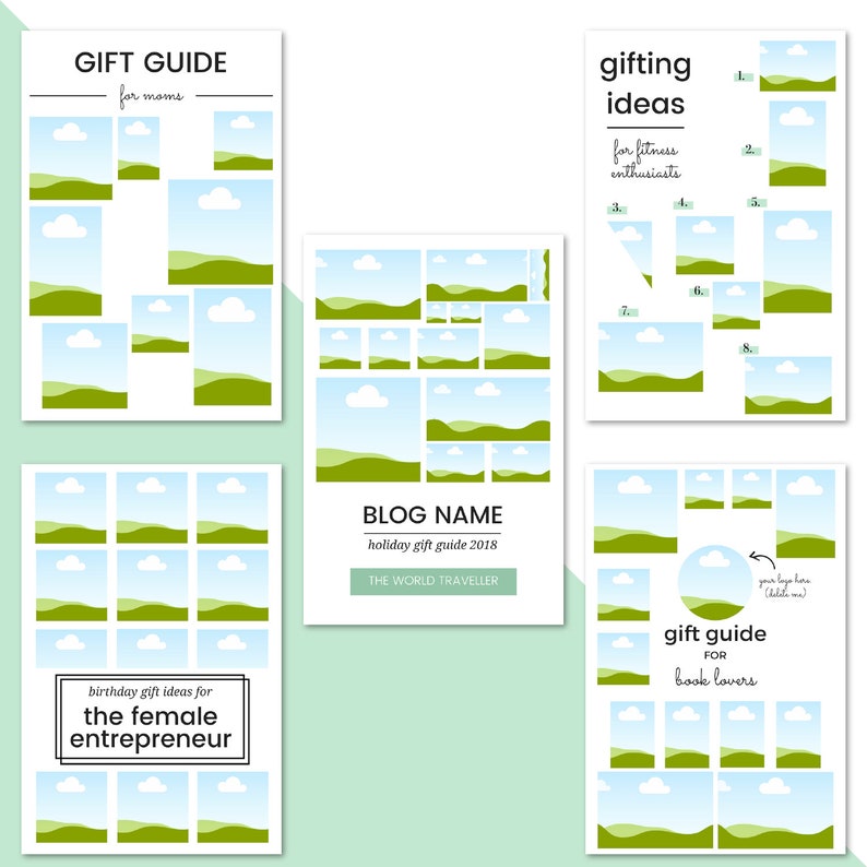 Affiliate Gift Guide Templates For Canva Canva Gift Guide Etsy