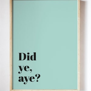 Howff Scots UNFRAMED PRINT Room Art Home Minimalist Art Decor ...