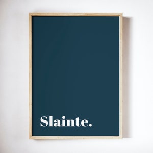 Slainte UNFRAMED PRINT Scots Room Art Decor Home Minimalist Colour Bright Typography Fun  Scotland Slang Scottish