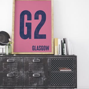 Postcode UNFRAMED Print Poster Choose Your Colour Scheme Housewarming Gift for New Home