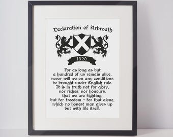 Declaration of Arbroath Print | Scottish Independence Poster (Unframed)