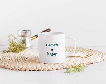 Game's a Bogey Mug | Choose Your Colour | Scottish Slang Scotland Housewarming Gift