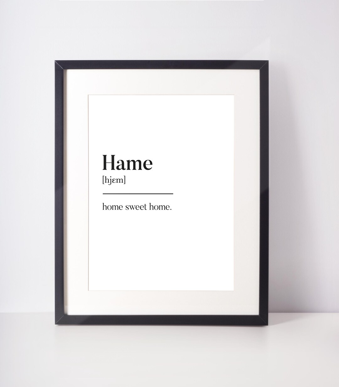 Hame Scots UNFRAMED PRINT Room Art Home Minimalist Art Decor Monochrome