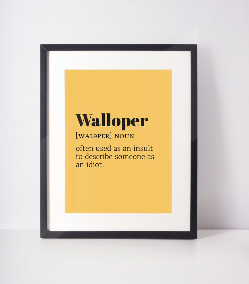 Walloper Choose Your Colour UNFRAMED PRINT Scots Room Decor Minimal